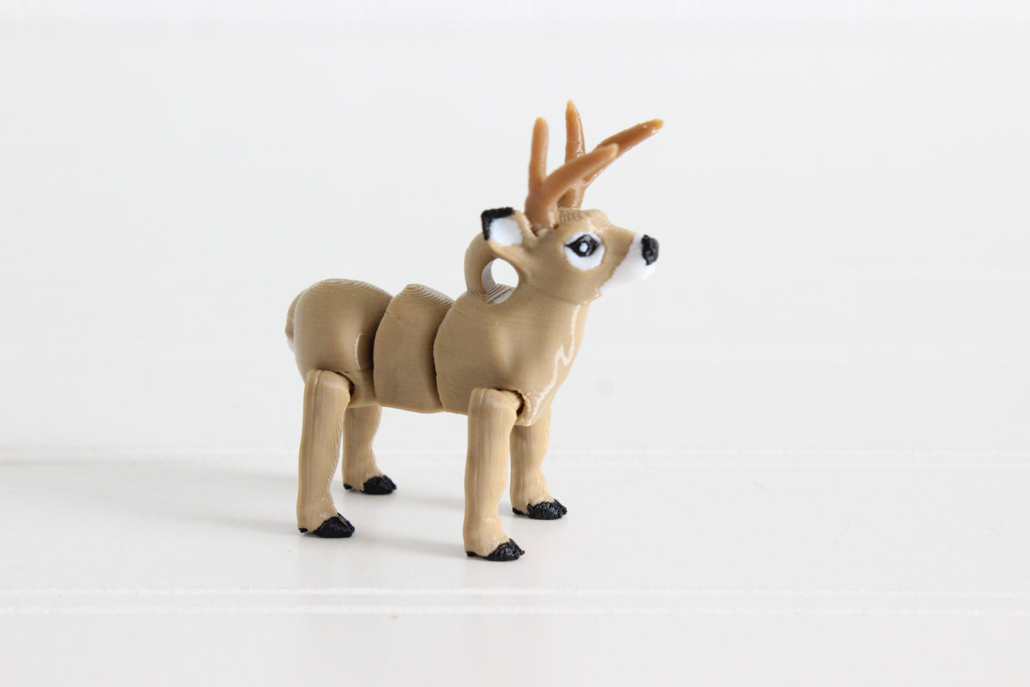 Male Deer Keychain - Animal Keychain for Car Keys, Backpacks, and Purses