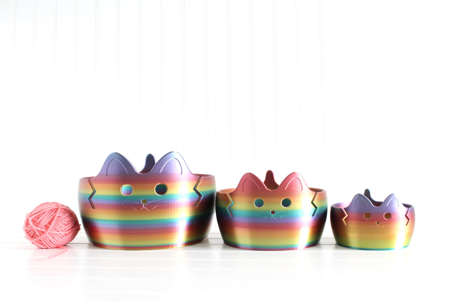 Cat Yarn Bowl, Knitting Bowl, Crochet Yarn Holder, 3d Print