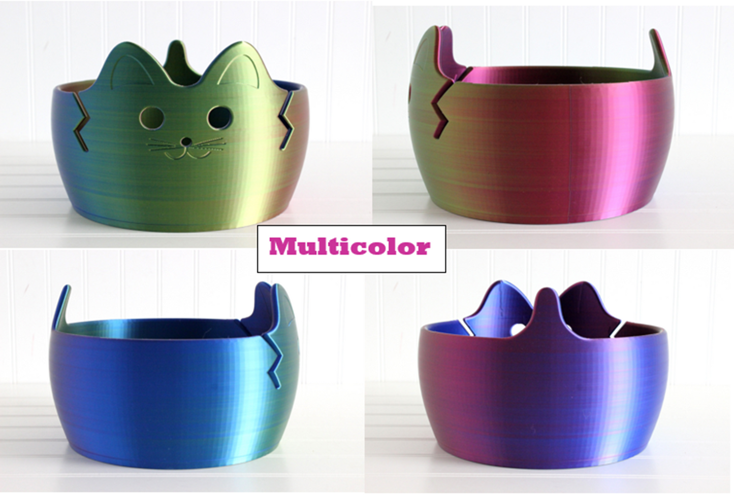 Cat Yarn Bowl, Knitting Bowl, Crochet Yarn Holder, 3d Print