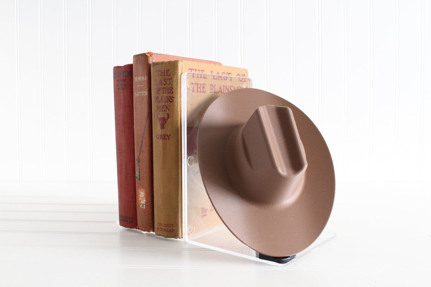 Cowboy Hat Bookend, Country Western Home Decor, Gifts for Horse Lovers