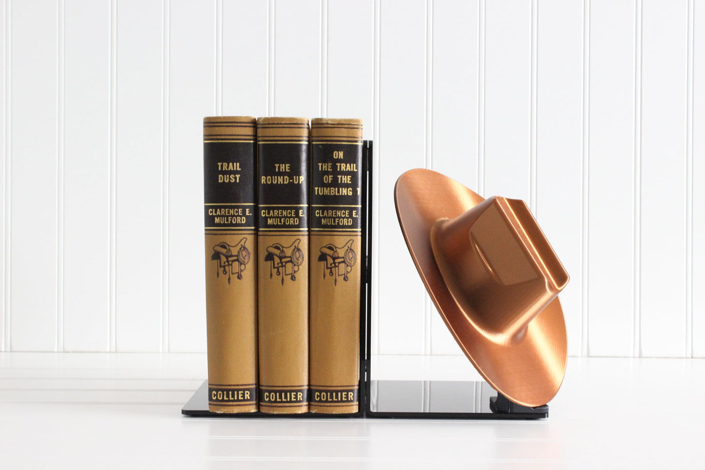 Cowboy Hat Bookend, Country Western Home Decor, Gifts for Horse Lovers