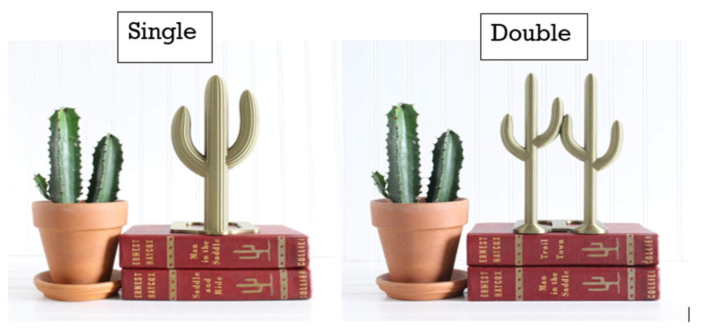 Cactus Bookend, Cacti, Southwestern Desert, Country Home Decor