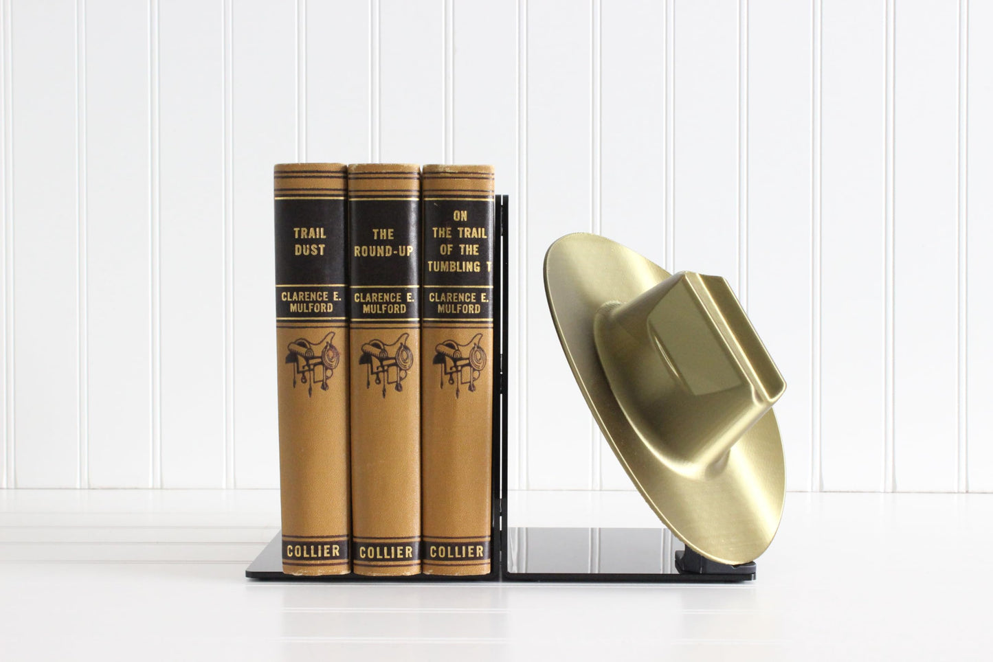 Cowboy Hat Bookend, Country Western Home Decor, Gifts for Horse Lovers