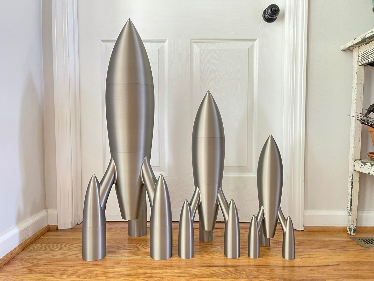 Extra Large Rocket Ship Figurine, Spaceship, Custom Trophy