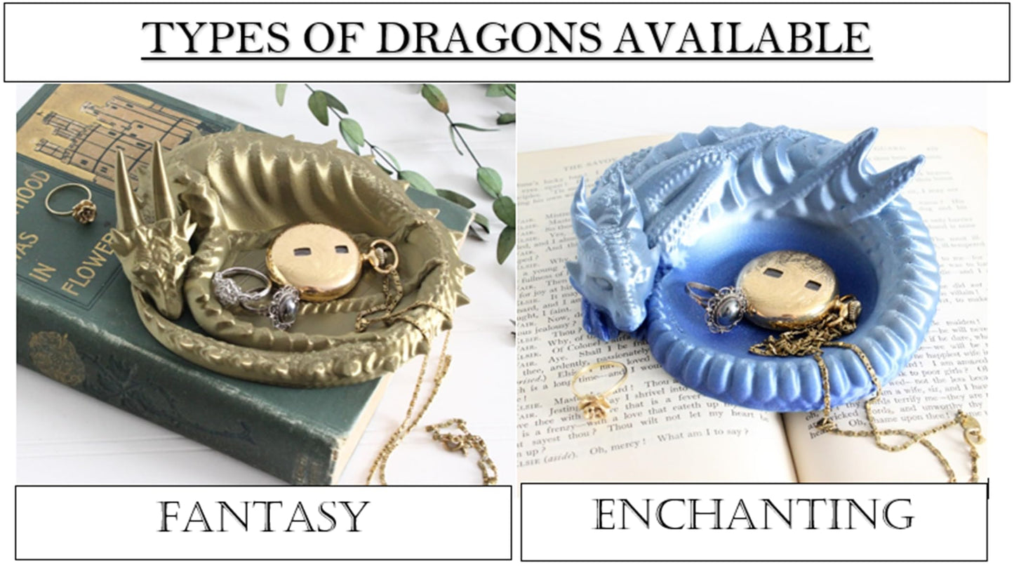 Dragon Jewelry Tray, Dragon Guardian, Ring Holder, 3D Print